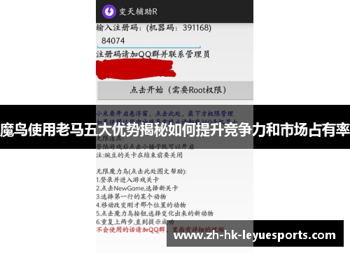 魔鸟使用老马五大优势揭秘如何提升竞争力和市场占有率